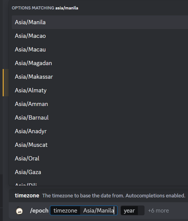 Chrozone Autocompletion Menu