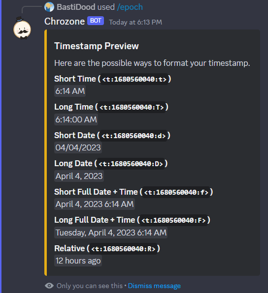 Chrozone Preview Result