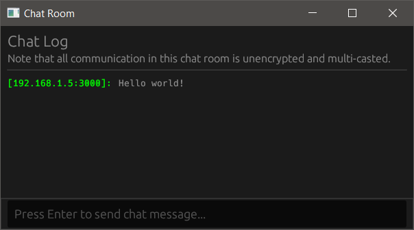 UDP Multicast Chat Preview