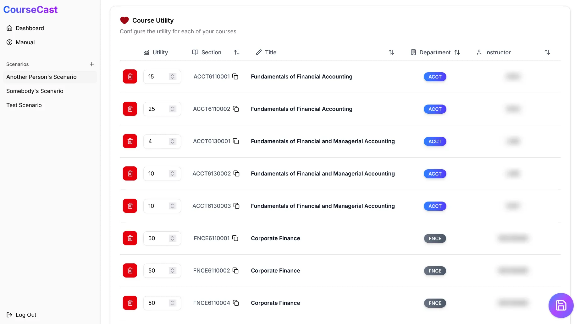 CourseCast Course Utility Configuration