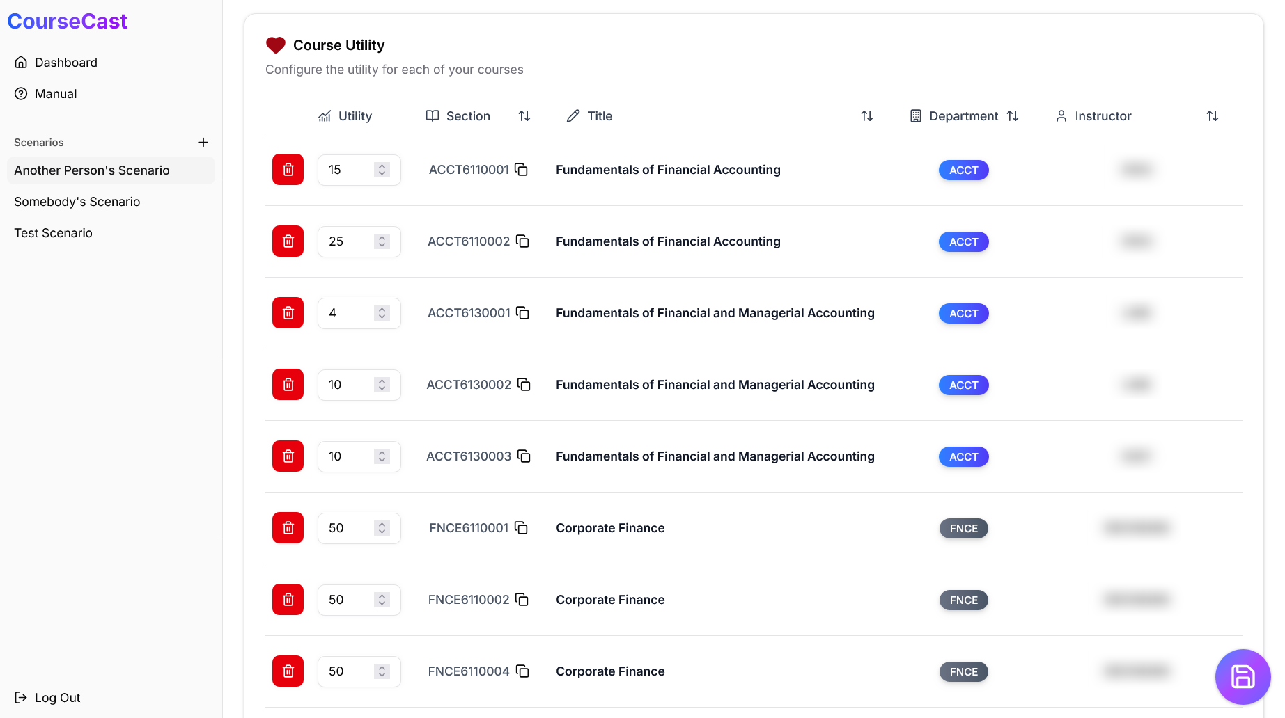 CourseCast Course Utility Configuration